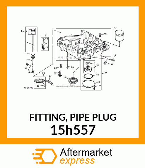 FITTING, PIPE PLUG 15h557