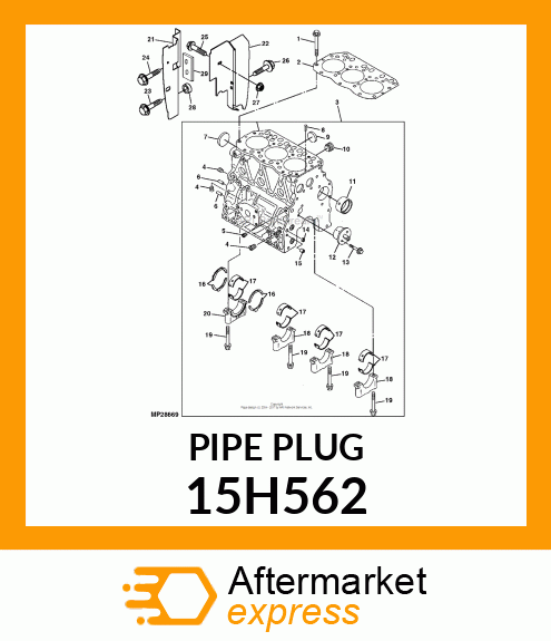 FITTING, PIPE PLUG 15H562