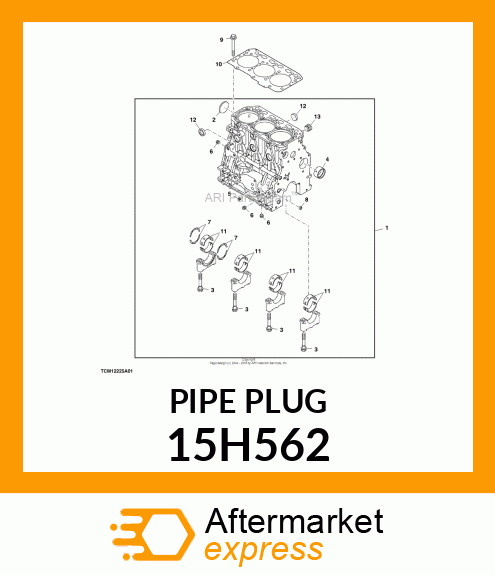 FITTING, PIPE PLUG 15H562