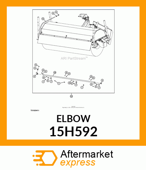 FITTING, FEMALE 90 DEGREE PIPE 15H592