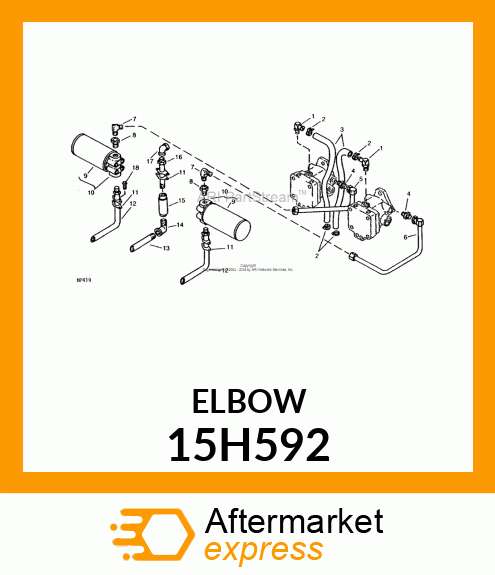 FITTING, FEMALE 90 DEGREE PIPE 15H592