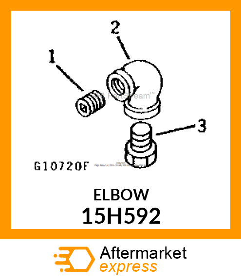 FITTING, FEMALE 90 DEGREE PIPE 15H592