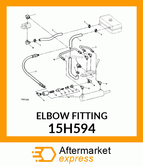 FITTING, FEMALE 90 DEGREE PIPE 15H594