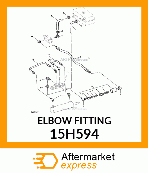 FITTING, FEMALE 90 DEGREE PIPE 15H594