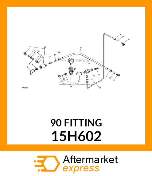 FITTING, 90 DEGREE STREET ELBOW 15H602