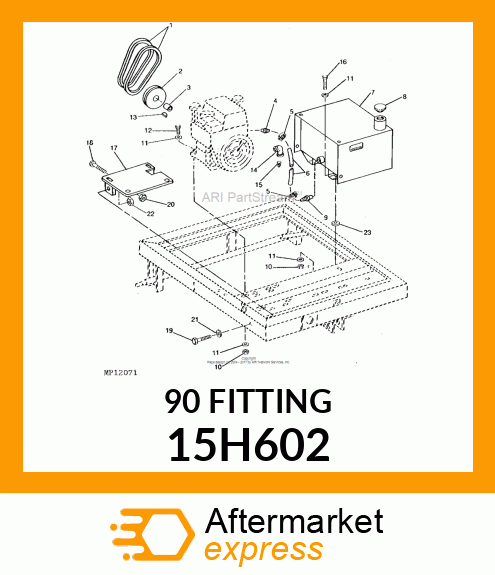 FITTING, 90 DEGREE STREET ELBOW 15H602