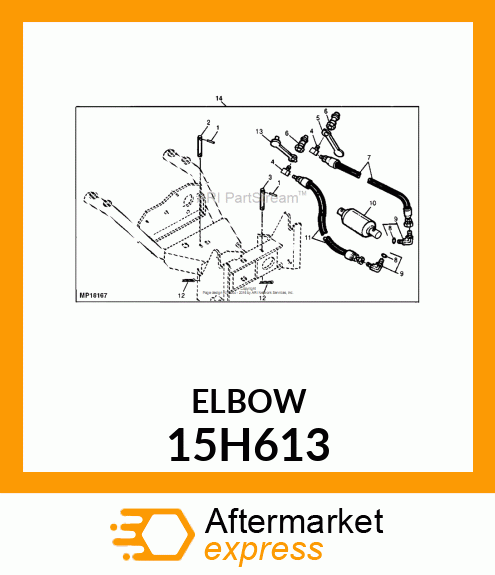 FITTING, 90 DEGREE STREET ELBOW 15H613