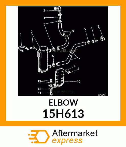 FITTING, 90 DEGREE STREET ELBOW 15H613