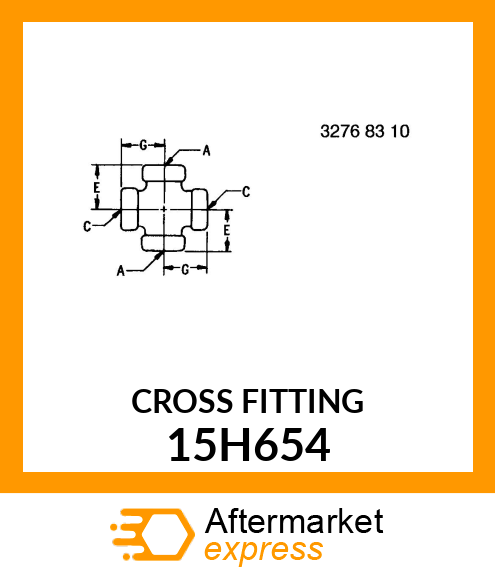 FITTING, FEMALE CROSS 15H654