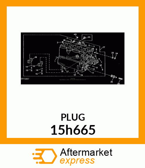 FITTING, PIPE PLUG 15h665