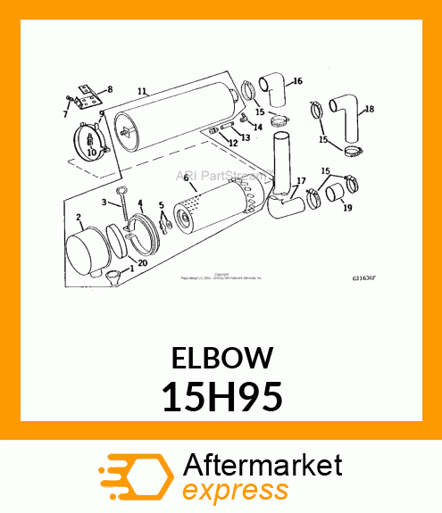 FITTING, FEMALE 90 DEGREE PIPE 15H95