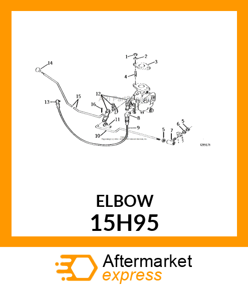 FITTING, FEMALE 90 DEGREE PIPE 15H95