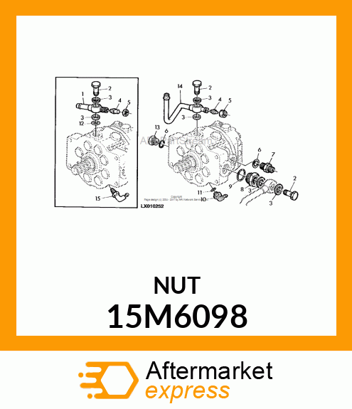 TUBE UNION, METRIC, UNION NUT 15M6098