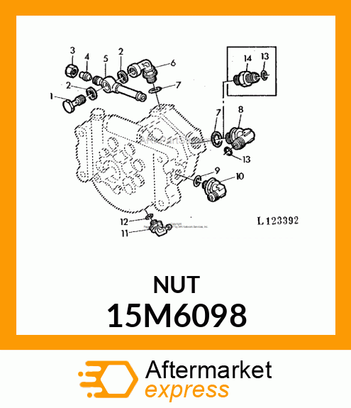 TUBE UNION, METRIC, UNION NUT 15M6098