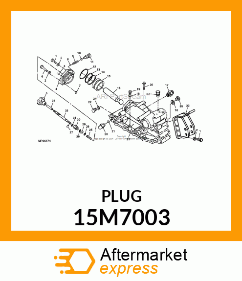 PLUG, DRAIN, METRIC, WASHER FACE 15M7003