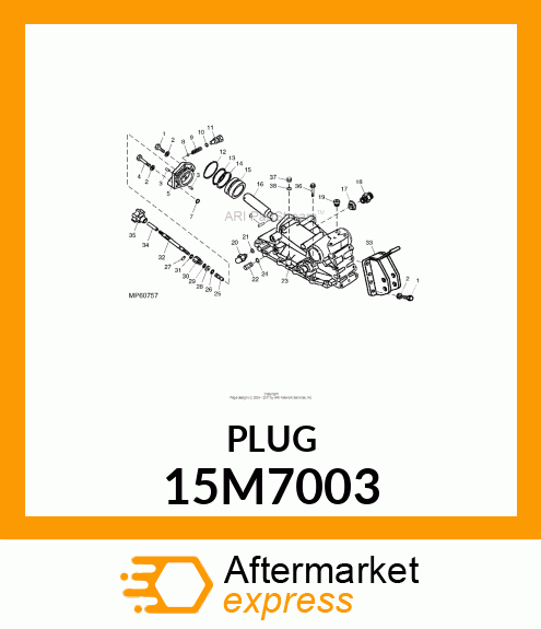 PLUG, DRAIN, METRIC, WASHER FACE 15M7003