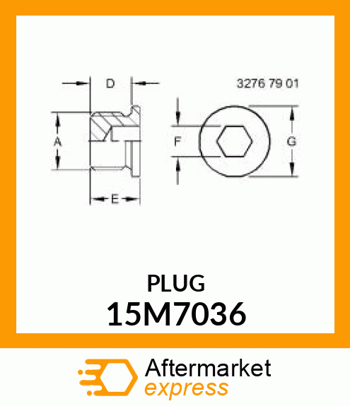 PLUG, DRAIN, METRIC, HEX SKT HD 15M7036