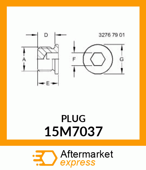 PLUG, DRAIN, METRIC, HEX SKT HD 15M7037