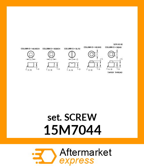 PLUG, DRAIN, METRIC, TAPER THREAD 15M7044