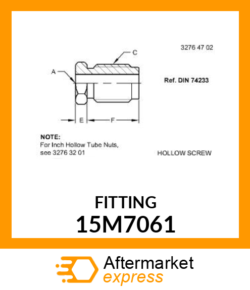 FITTING,SCREW SWVL FS M10 DIN74233 15M7061