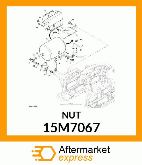 TUBE UNION, METRIC, UNION NUT 15M7067