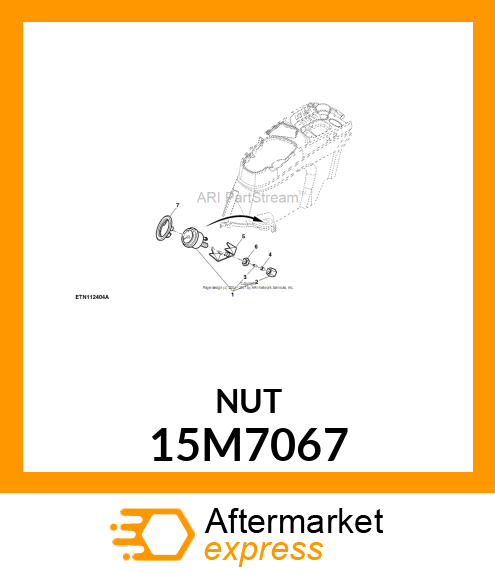 TUBE UNION, METRIC, UNION NUT 15M7067