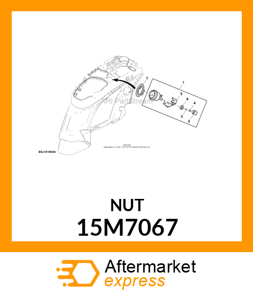 TUBE UNION, METRIC, UNION NUT 15M7067