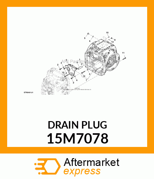 PLUG, DRAIN, METRIC, HEX amp; SQ SKT 15M7078