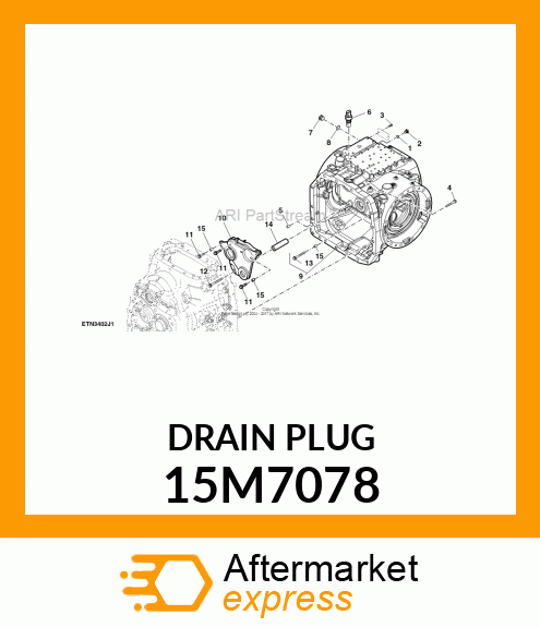 PLUG, DRAIN, METRIC, HEX amp; SQ SKT 15M7078