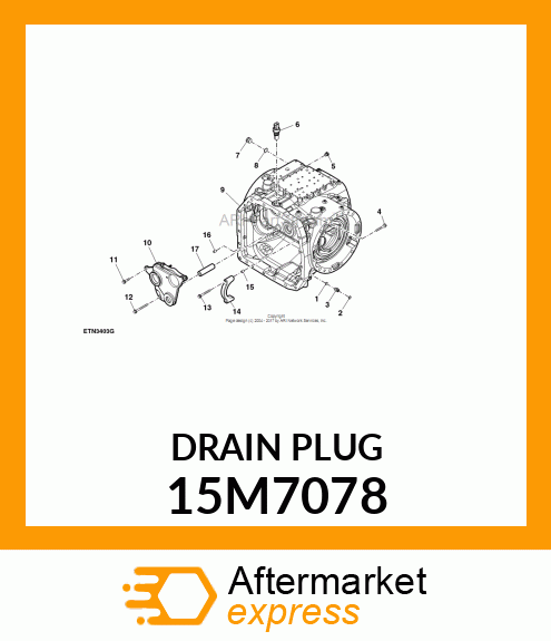 PLUG, DRAIN, METRIC, HEX amp; SQ SKT 15M7078