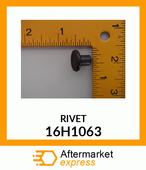 RIVET, SOLID, FLAT HEAD 16H1063