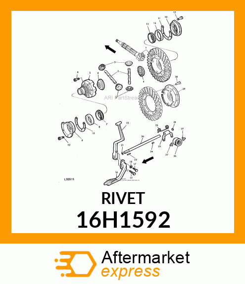 RIVET, SOLID, FLAT COUNTERSUNK HEAD 16H1592