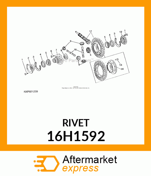 RIVET, SOLID, FLAT COUNTERSUNK HEAD 16H1592