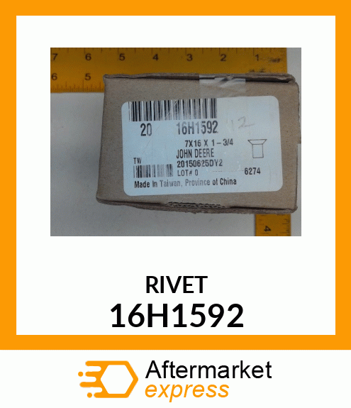 RIVET, SOLID, FLAT COUNTERSUNK HEAD 16H1592