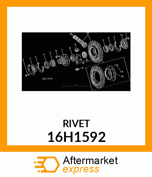 RIVET, SOLID, FLAT COUNTERSUNK HEAD 16H1592