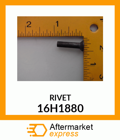 RIVET, SOLID, OVAL COUNTERSUNK HEAD 16H1880