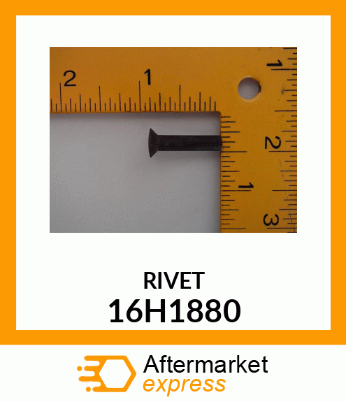 RIVET, SOLID, OVAL COUNTERSUNK HEAD 16H1880