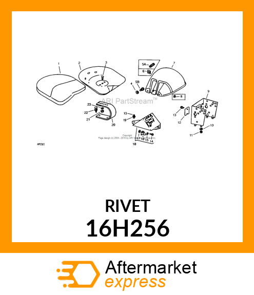 RIVET, SOLID, BUTTON HEAD 16H256