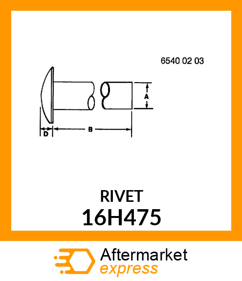 RIVET, SOLID, TRUSS HEAD 16H475