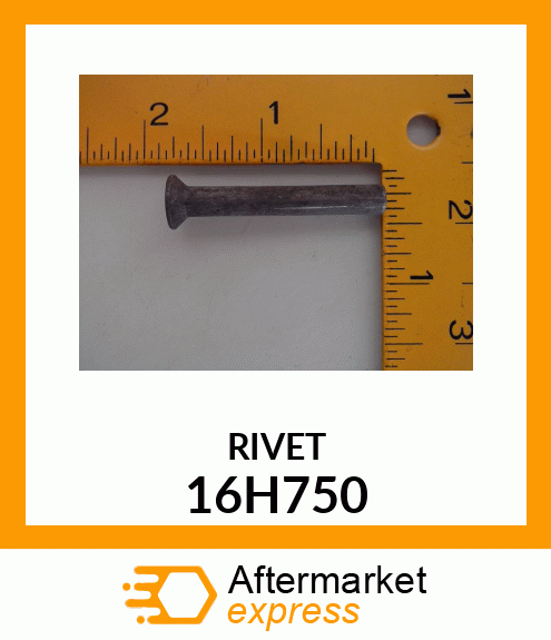 RIVET, SOLID, FLAT COUNTERSUNK HEAD 16H750