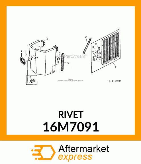 RIVET, SOLID, FLAT HEAD 16M7091