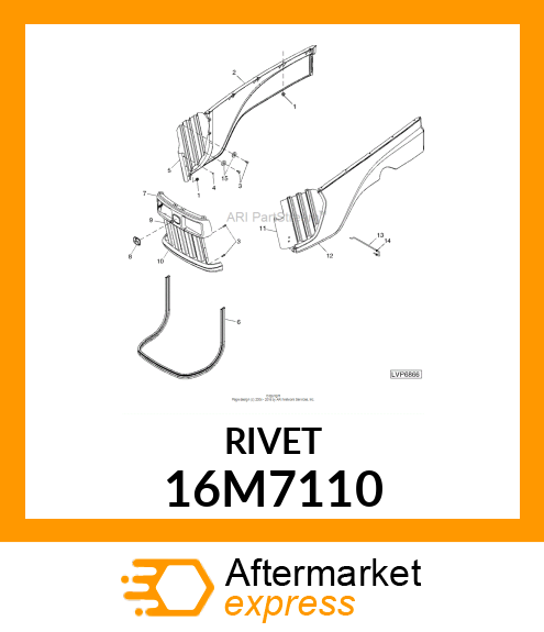 RIVET, BLIND, FLAT HEAD 16M7110