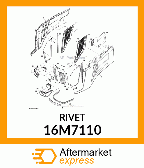 RIVET, BLIND, FLAT HEAD 16M7110