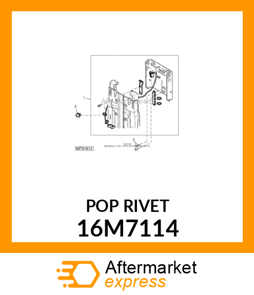 RIVET, BLIND, FLAT HEAD 16M7114