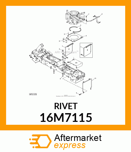 RIVET, BLIND, FLAT HEAD 16M7115