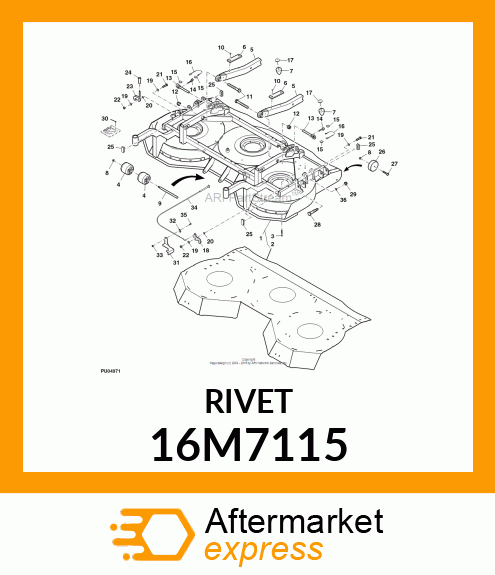 RIVET, BLIND, FLAT HEAD 16M7115