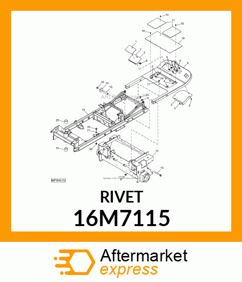 RIVET, BLIND, FLAT HEAD 16M7115