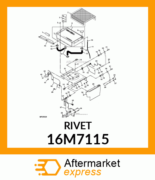 RIVET, BLIND, FLAT HEAD 16M7115