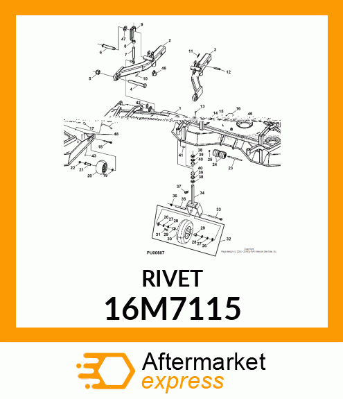 RIVET, BLIND, FLAT HEAD 16M7115