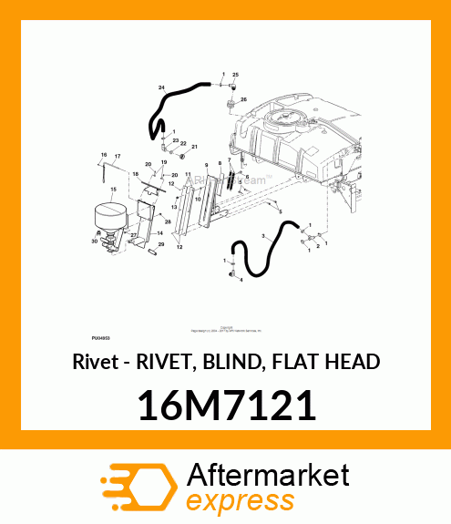 RIVET, BLIND, FLAT HEAD 16M7121